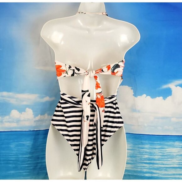 CUPSHE Woman Cut Out ONE Piece Swim Bathing Suit Multi Color Adj Straps size Med - Picture 4 of 5